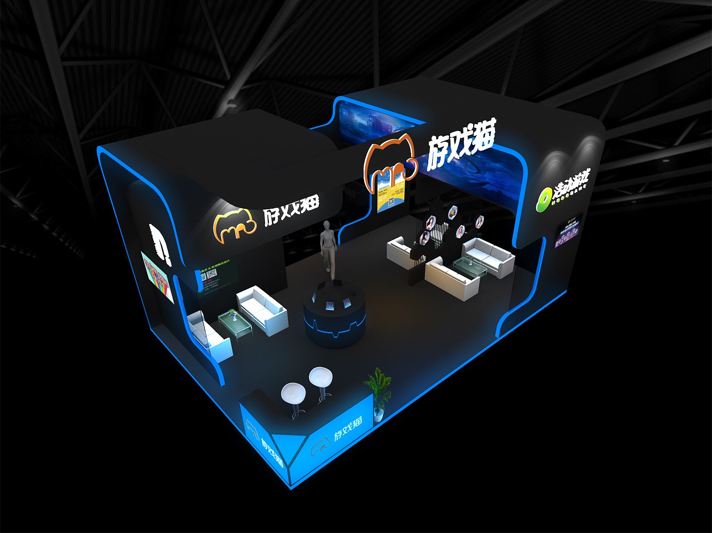 游戲貓展臺(tái)案例